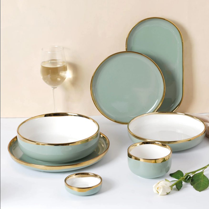 VERA Green 27 Piece Dinner Set