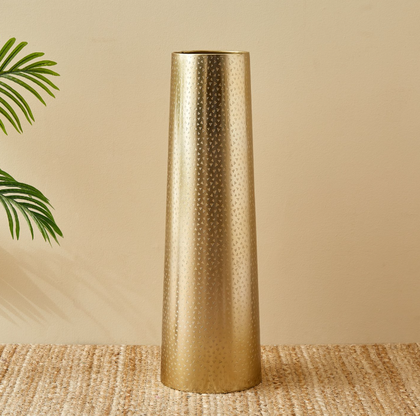Colossal Athan Metal Etched Vase