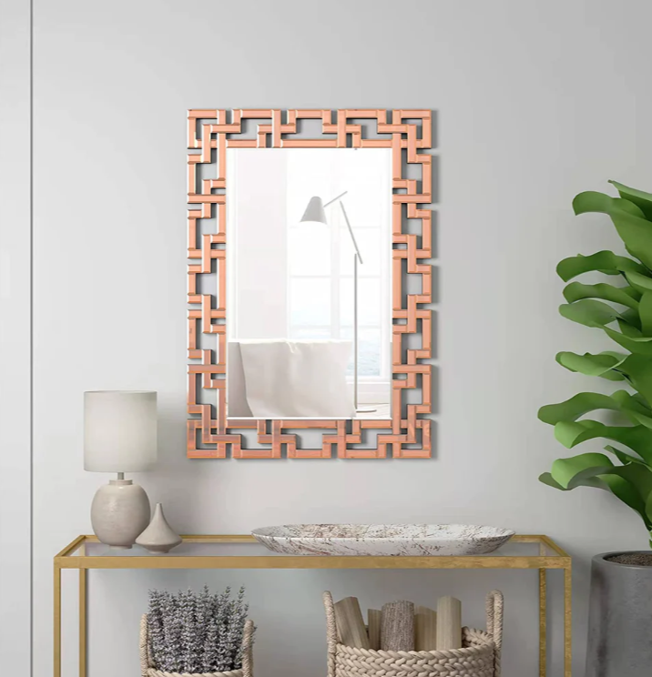 Art Deco RoseGold Modern Mirror