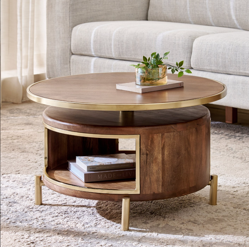 Eclat Mango Wood Coffee Table - Walnut