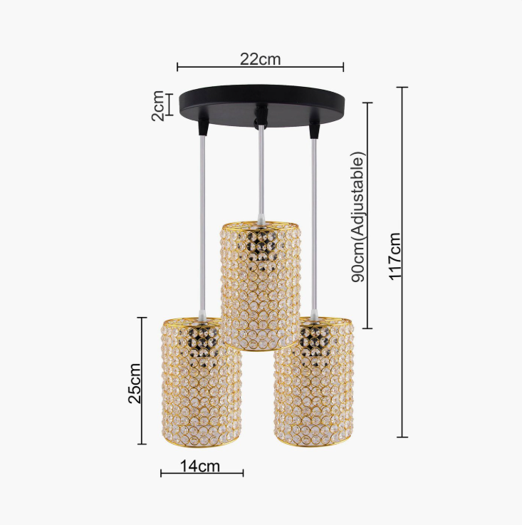 HOMESAKE Metal Cluster Ceiling Lamp