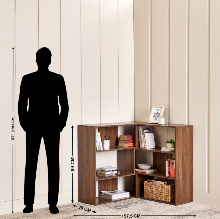 Addison 3-Tier Corner Open Book Shelf