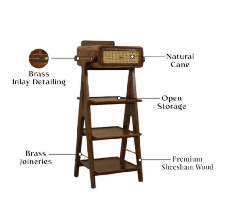 Morgen Premium Sheesham Wood Bookshelf