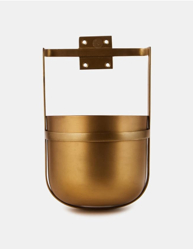 Brass Hans Metal Wall Planter