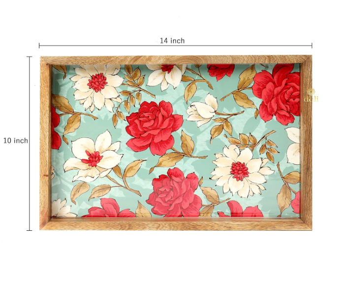 Hetty Floral Mangowood Serving Tray 