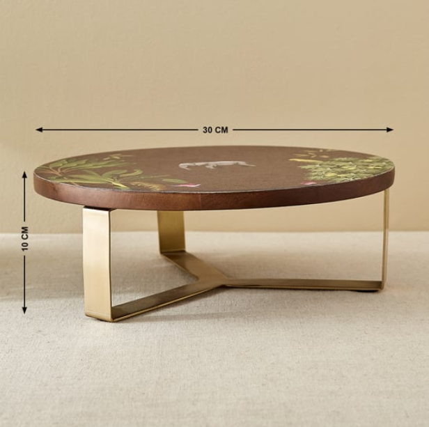 Niko Beacon Mango Wood Printed Cake Stand