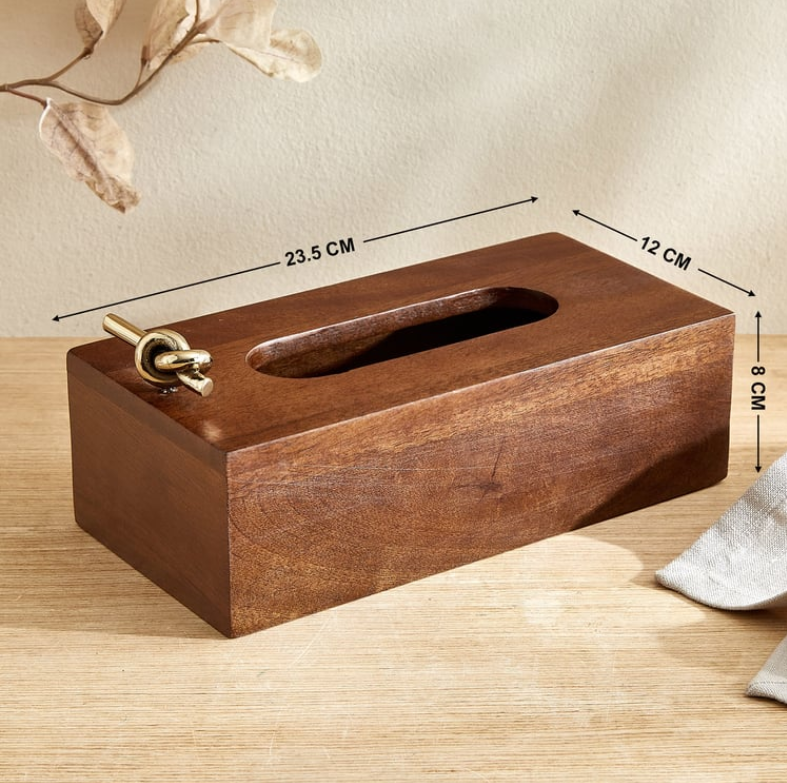Nuqta Roi Wooden Tissue Box