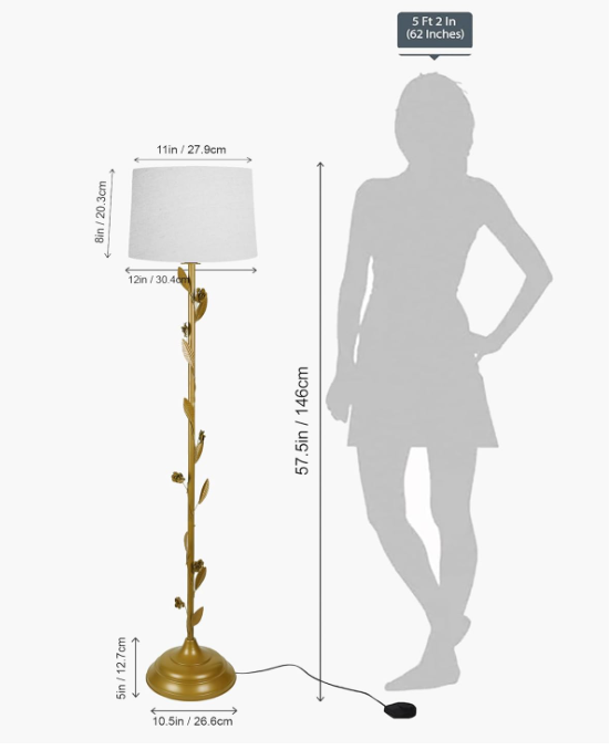 HOMESAKE Metal Floor Lamp