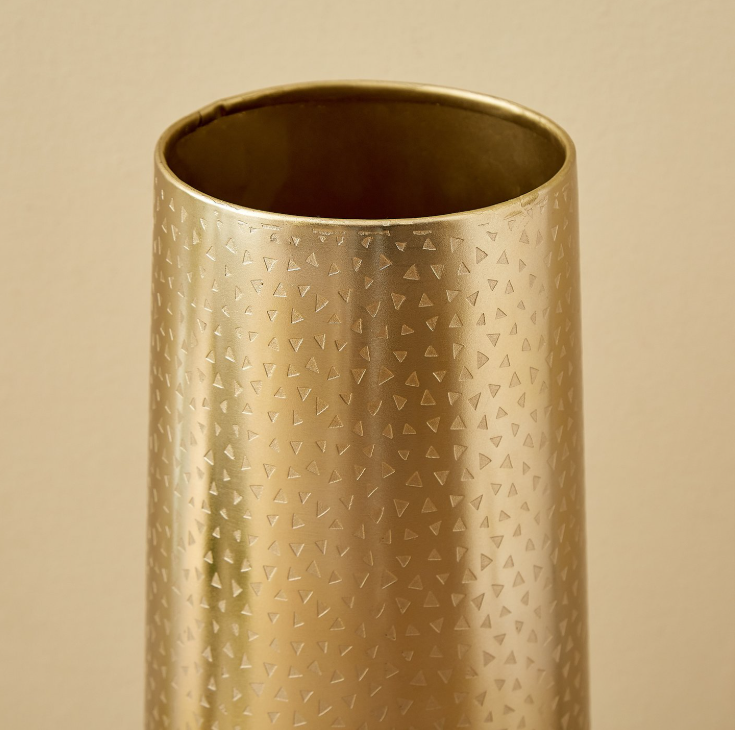 Colossal Athan Metal Etched Vase