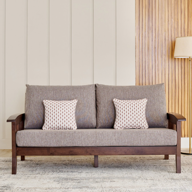 Abby Fabric 3-Seater Sofa with Cushions 