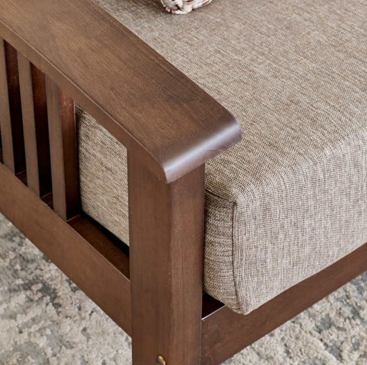 Abby Fabric 3-Seater Sofa with Cushions 