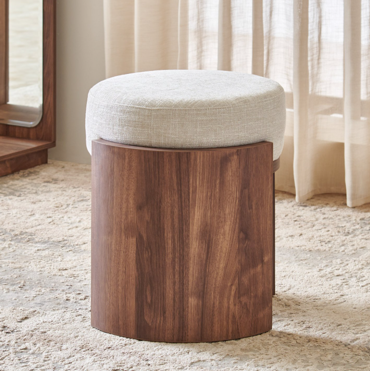 Hadley Fabric Dresser Stool