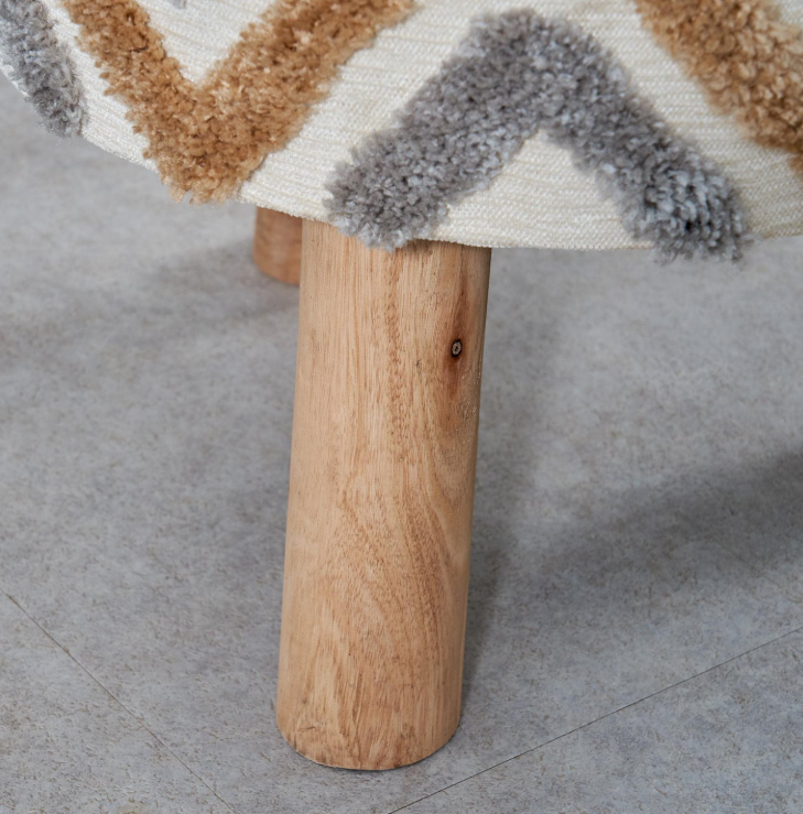 Lotus Fabric Ottoman 