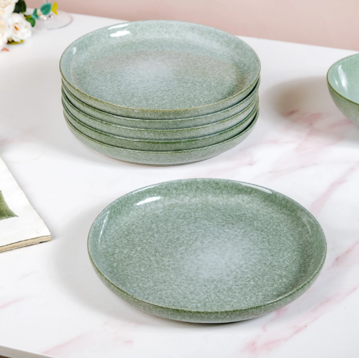 Sera Sage Green 14 Piece Ceramic Dinner Set