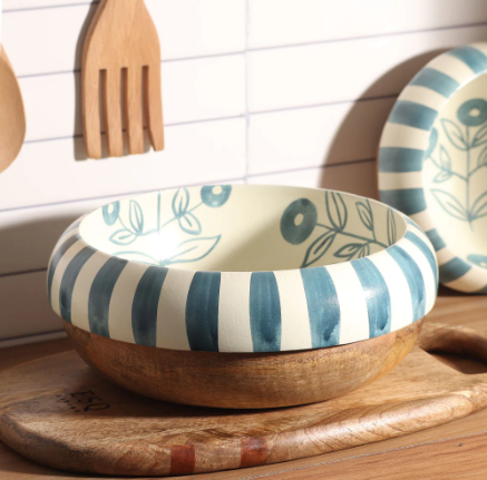 Malta Wooden Serving Bowl Medium 