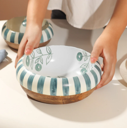 Malta Wooden Serving Bowl Medium 