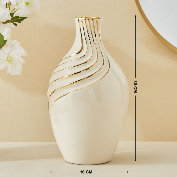 Moksha Ceramic Waves Vase 