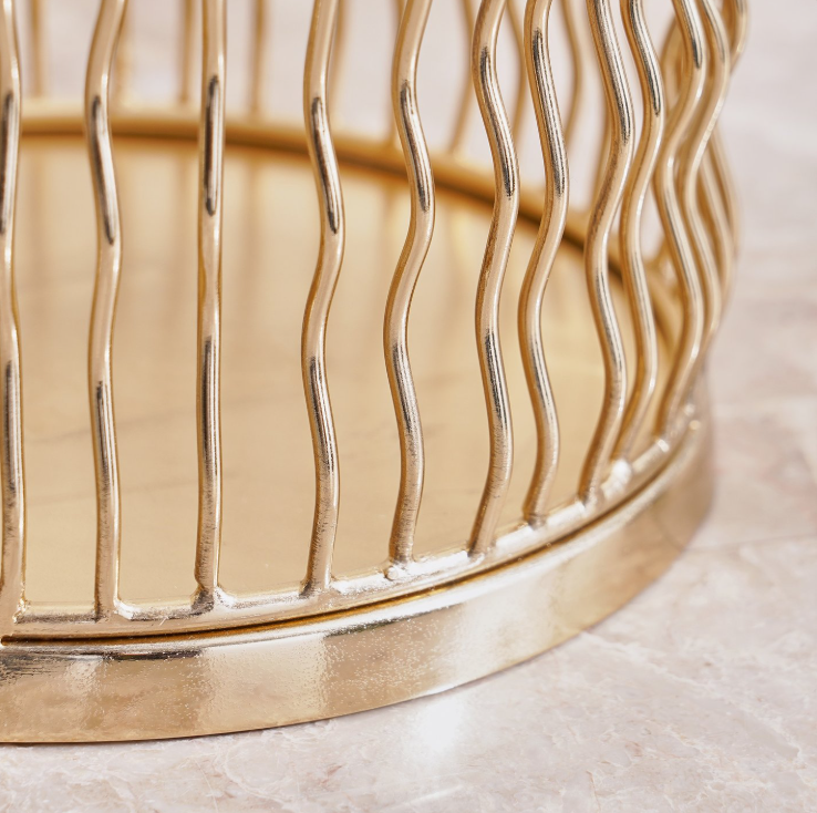 Ember Opt Metal Zig-Zag Pillar Candle Holder