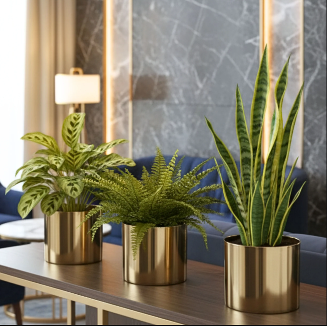 Mini   Table-top   Metal   Planter,   Set   (Pot   Only)