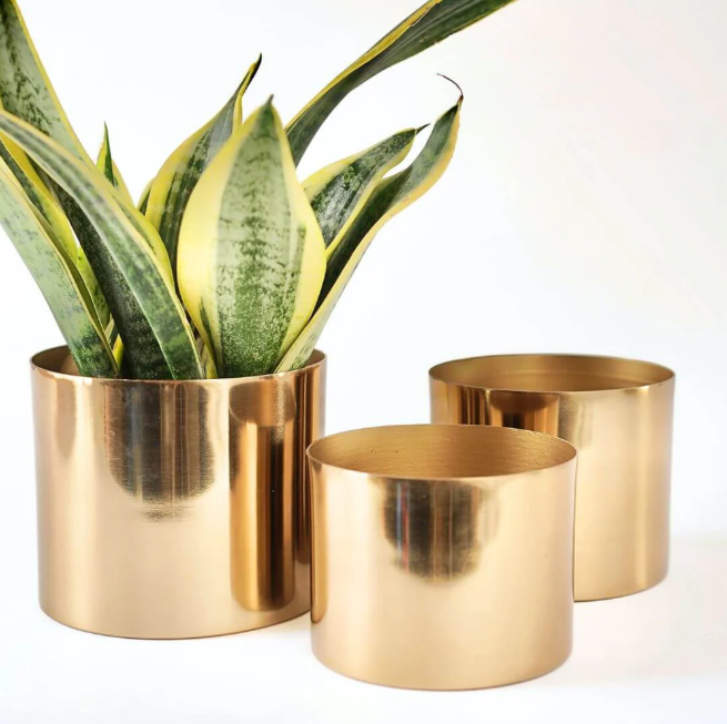 Mini   Table-top   Metal   Planter,   Set   (Pot   Only)