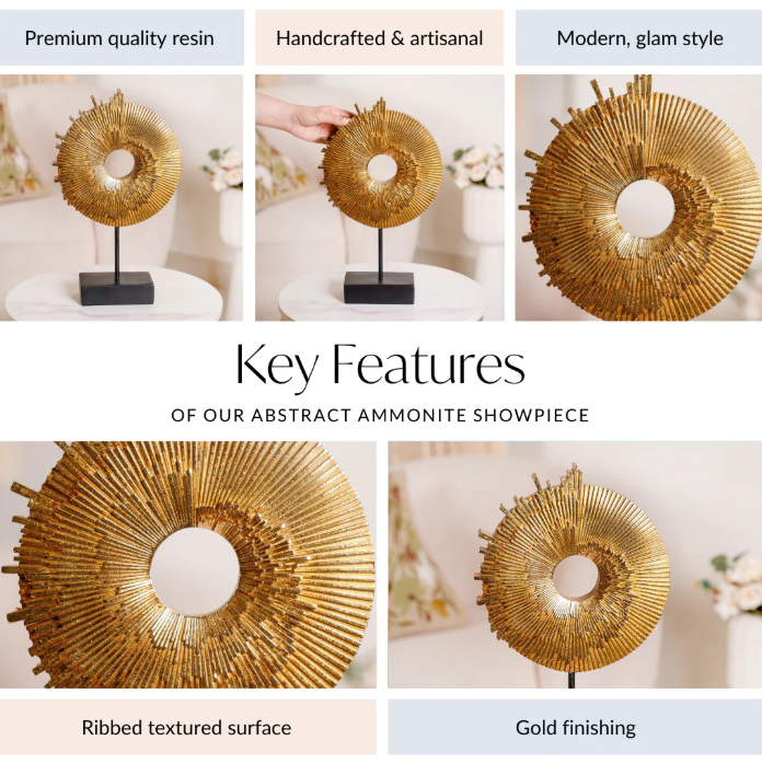 Abstract Ammonite Showpiece For Home Decor