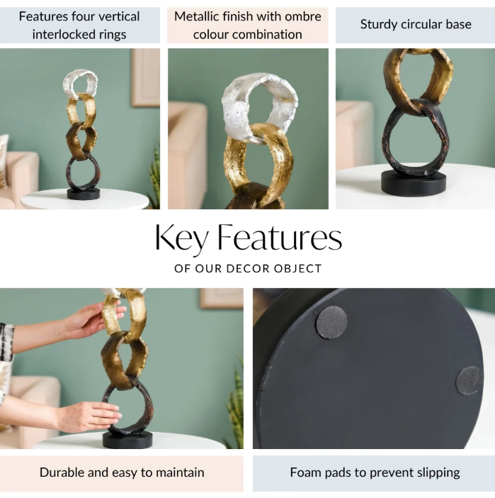 Luxe Linked Hoops Decor